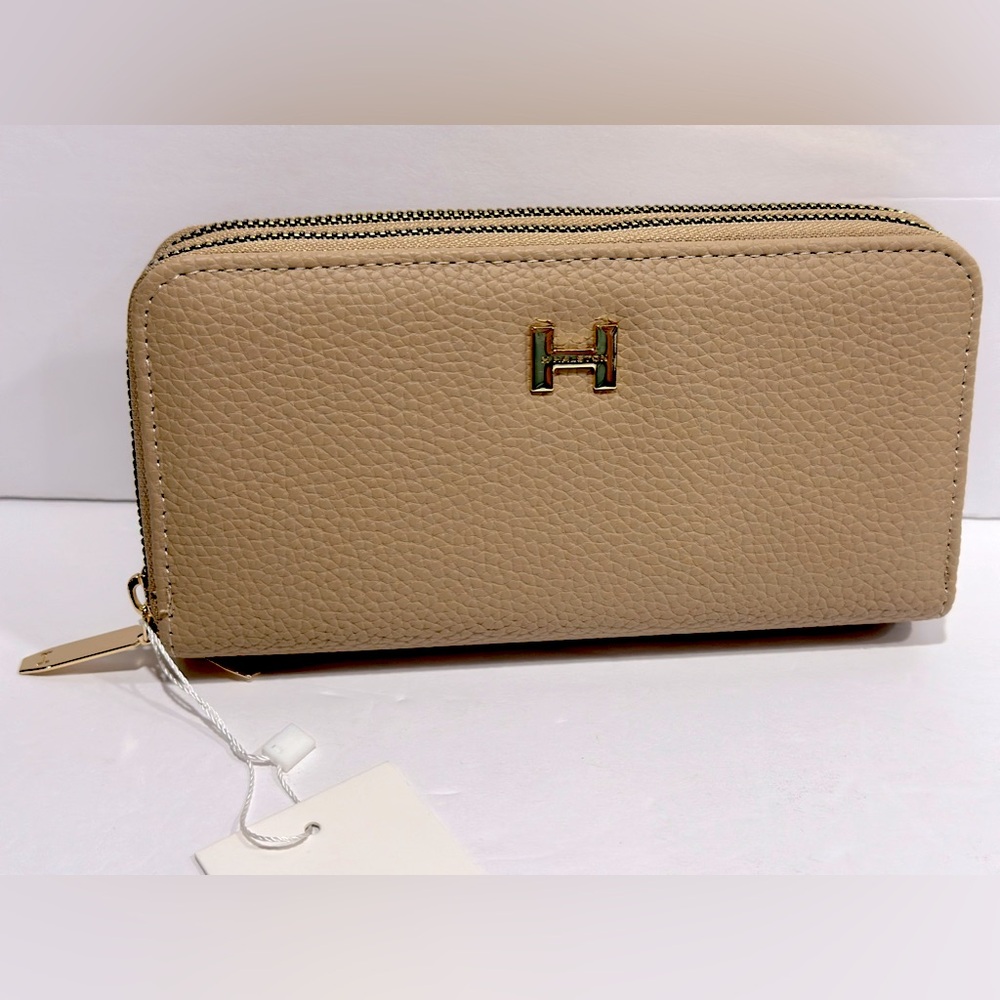 Halston Double Zip Bifold Wallet
